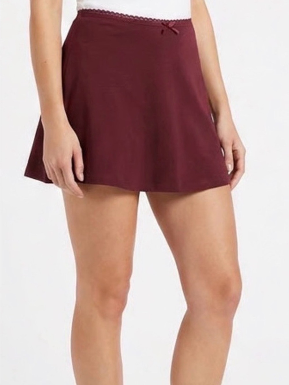 Women's burgundy skort